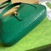 Gucci Jackie 1961 Small Bag In Green Ostrich Embossed Leather