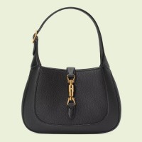 Gucci Jackie 1961 Small Hobo Bag In Black Grained Leather