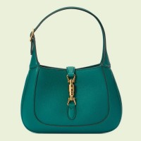 Gucci Jackie 1961 Small Hobo Bag In Green Grained Leather