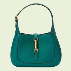 Gucci Jackie 1961 Small Hobo Bag In Green Grained Leather