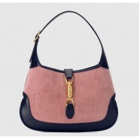 Gucci Jackie 1961 Small Hobo Bag In Pink Corduroy