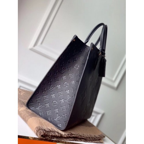 LOUIS VUITTON Tote Bag M44925 On-the-go GM Monogram Empreinte Black Bl –