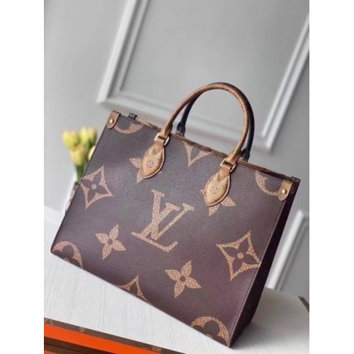 LOUIS VUITTON Monogram reverse On the Go MM Tote Bag M45321 LV Auth 24393  Grey Cloth ref.370583 - Joli Closet