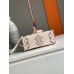 Louis Vuitton M45654 LV OnTheGo PM tote Bag in Cream/Bois de Rose Pink Monogram Empreinte leather