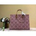 Louis Vuitton M57185 LV Since 1854 Onthego GM tote bag in Bordeaux Red Jacquard Since 1854 textile