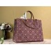 Louis Vuitton M57185 LV Since 1854 Onthego GM tote bag in Bordeaux Red Jacquard Since 1854 textile