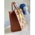 Louis Vuitton OnTheGo MM Bag In Raffia With Brown Leather M57707