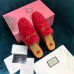 Gucci Princetown Slippers In Red GG Velvet