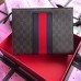 Gucci Black GG Supreme Web Portfolio Pouch