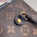 Louis Vuitton Neverfull MM Monogram Canvas Tote Bag M48288 Black/Red