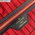 Louis Vuitton Neverfull MM Monogram Canvas Tote Bag M48288 Black/Red