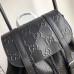 Gucci Men's Backpack In Black GG Embossed Leather