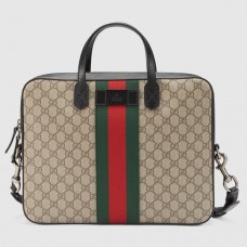  Gucci GG Supreme Briefcase With Web