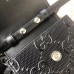 Gucci Mini Messengers Bag In Black GG Embossed Leather