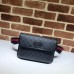 Gucci Black/grey GG Supreme canvas belt bag