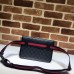 Gucci Black/grey GG Supreme canvas belt bag