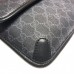 Gucci Black/grey GG Supreme canvas belt bag