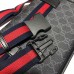 Gucci Black/grey GG Supreme canvas belt bag