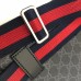 Gucci Black/grey GG Supreme canvas belt bag