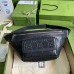 Gucci Belt Bag In Black GG Embossed Perforated Leather