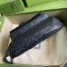 Gucci Belt Bag In Black GG Embossed Perforated Leather