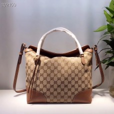 Gucci GG Supreme Canvas Tote 353120 Tan Brown