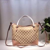 Gucci GG Supreme Canvas Tote 353120 Tan Pink