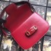 Gucci 1955 Horsebit Shoulder Bag In Red Leather