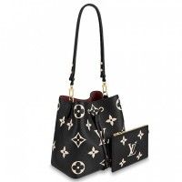 Louis Vuitton NeoNoe MM Bag In Black Leather M45497