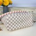 Louis Vuitton LV Neverfull MM N50047 Damier Azur with Pink Braided Strap