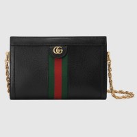 Gucci Black Ophidia Calfskin Small Shoulder Bag