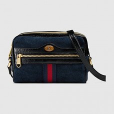 Gucci Navy Blue Ophidia Suede Mini Bag