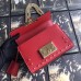 Gucci Red Padlock Small Studded Shoulder Bag