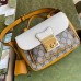 Gucci White Padlock Mini Bag In GG Supreme Canvas