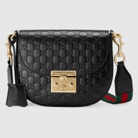 Gucci Padlock Medium Signature Leather Shoulder Bag