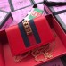 Gucci Red Sylvie Leather Mini Chain Bag