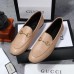 Gucci Foldable Slim Horsebit Loafers In Brown Leather