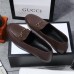 Gucci Foldable Slim Horsebit Loafers In Burgundy Leather
