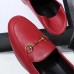 Gucci Foldable Slim Horsebit Loafers In Red Leather