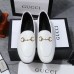 Gucci Foldable Slim Horsebit Loafers In White Leather