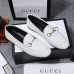 Gucci Foldable Slim Horsebit Loafers In White Leather