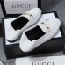 Gucci Foldable Slim Horsebit Loafers In White Leather