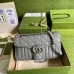 Gucci GG Marmont Mini Shoulder Bag In Grey Matelasse Leather