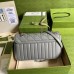 Gucci GG Marmont Mini Shoulder Bag In Grey Matelasse Leather