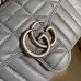 Gucci GG Marmont Mini Shoulder Bag In Grey Matelasse Leather