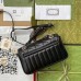Gucci GG Marmont Mini Shoulder Bag In Black Matelasse Leather