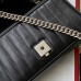 Gucci GG Marmont Mini Shoulder Bag In Black Matelasse Leather