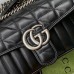 Gucci GG Marmont Mini Shoulder Bag In Black Matelasse Leather