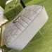 Gucci GG Marmont Small Shoulder Bag In Grey Matelasse Leather