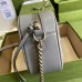 Gucci GG Marmont Small Shoulder Bag In Grey Matelasse Leather